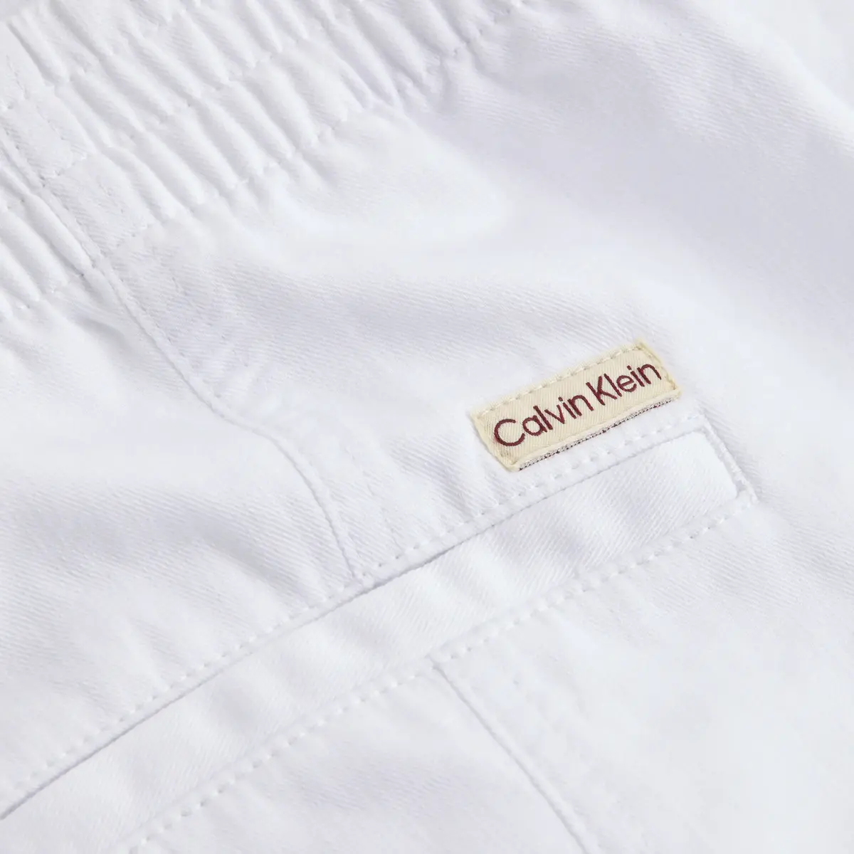 Calvin Klein SOFT LINEN PANT Kadın Beyaz Pantolon