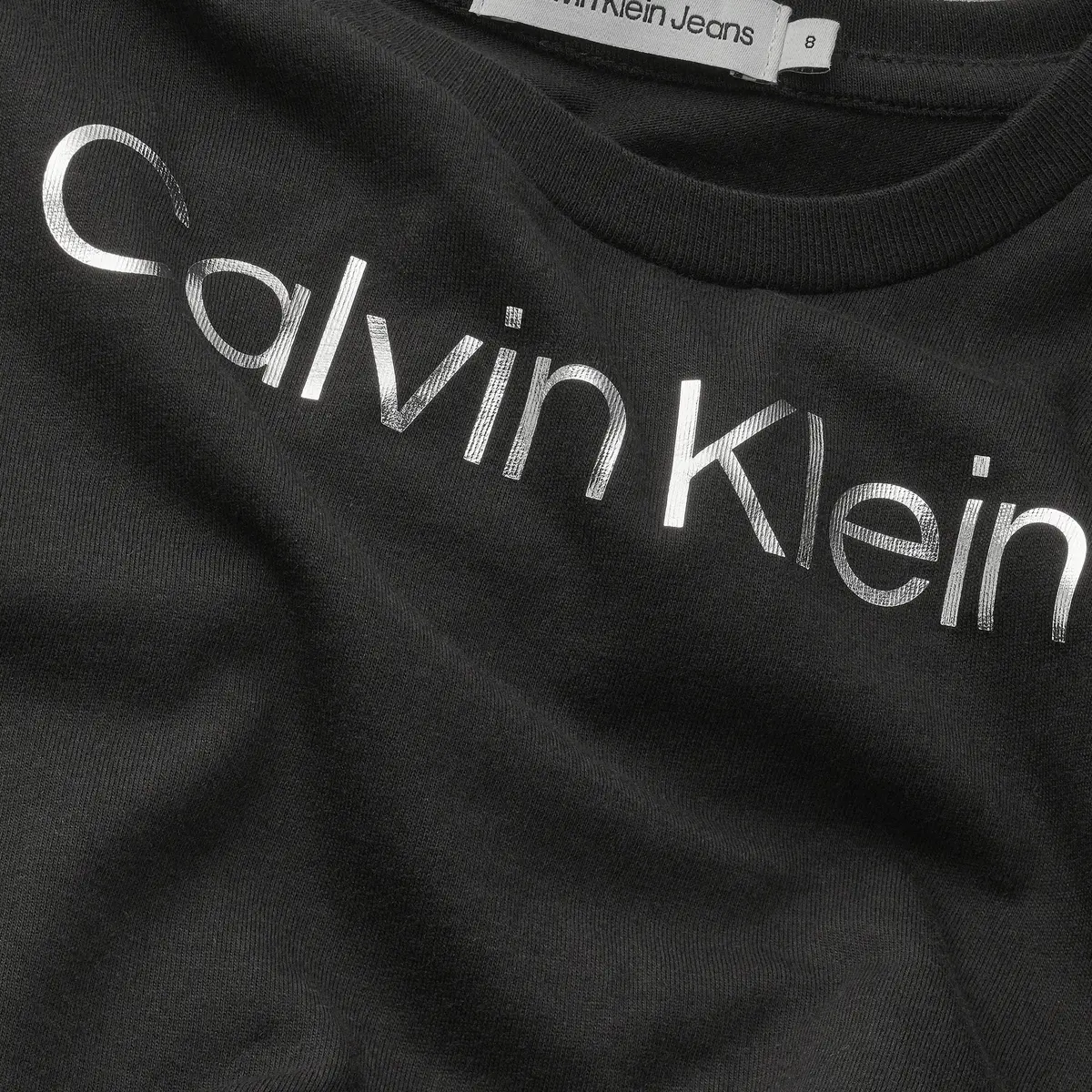 Calvin Klein INST SILVER LOGO SLI Kadın Siyah T-Shirt