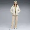 Puma ESS Hooded Padded Jacket Krem Kadın Sweatshirt