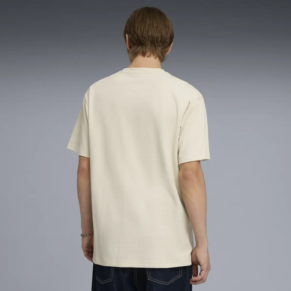 Puma ESS ELEVATED Relaxed Tee Krem Erkek T-Shirt & Polo