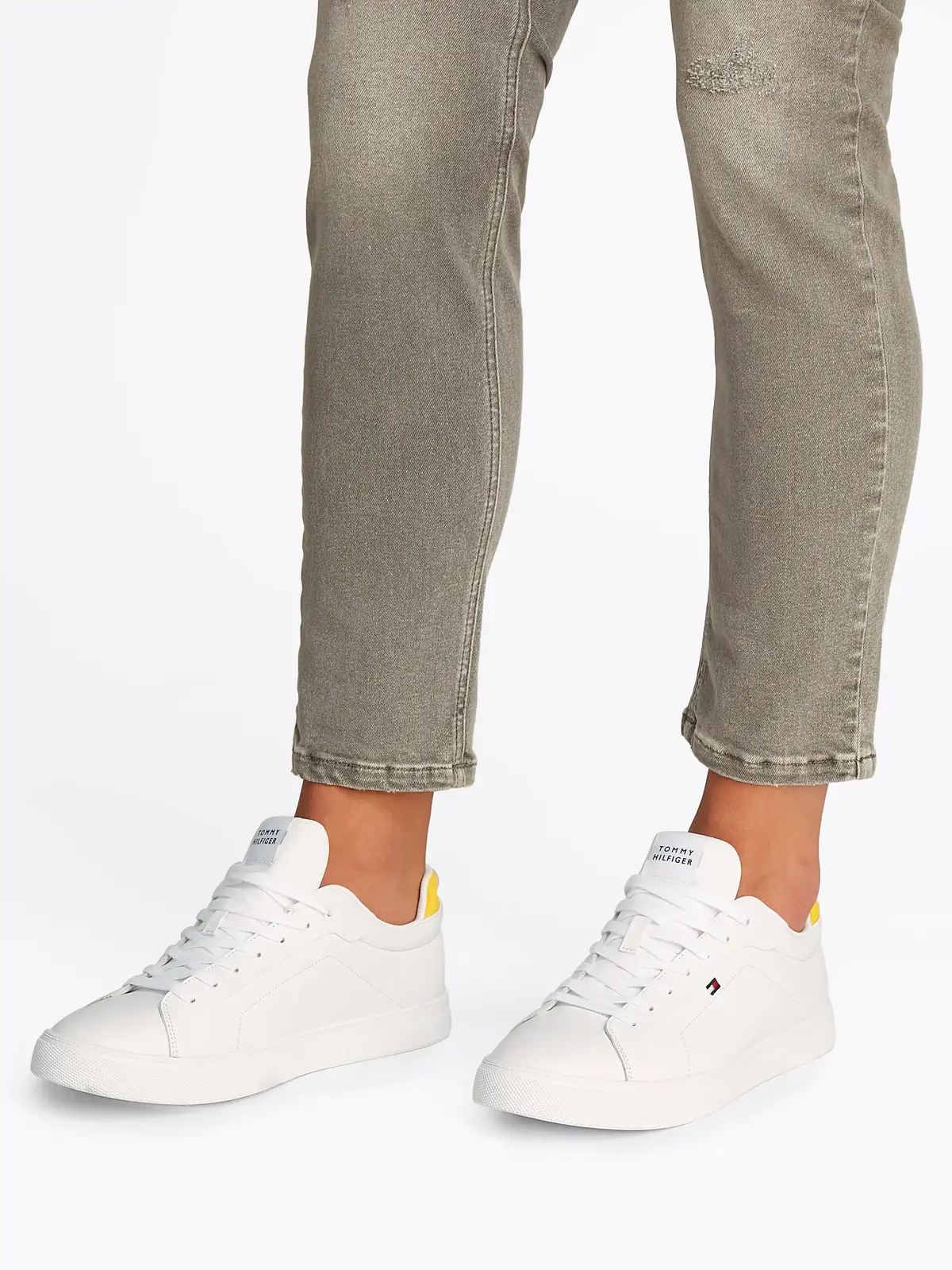 Tommy Hilfiger ICON COURT PINPERF L Beyaz Erkek Spor Ayakkabı & Sneaker
