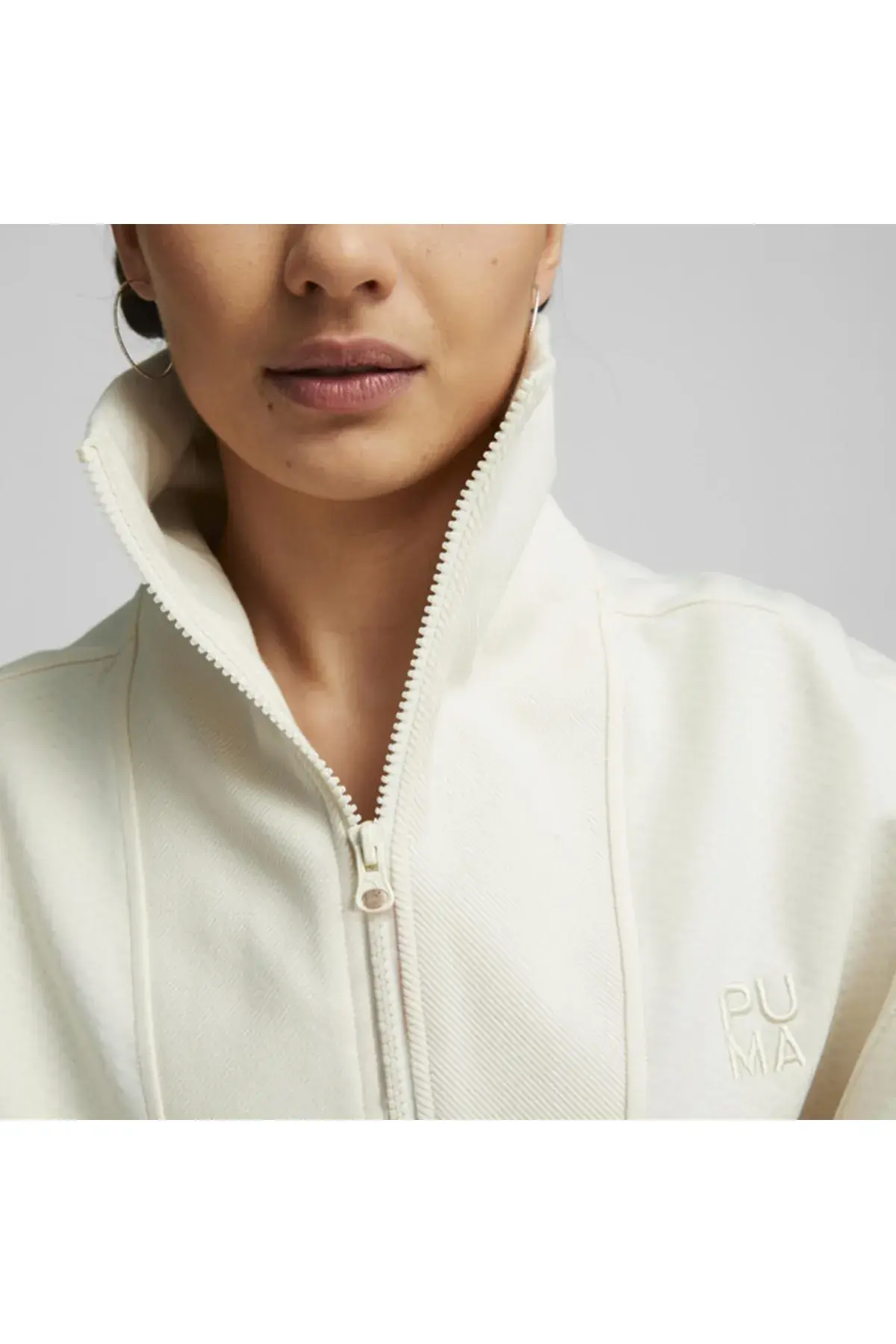 Puma Infuse Half Bej Kadın Yarım Fermuarlı Sweatshirt