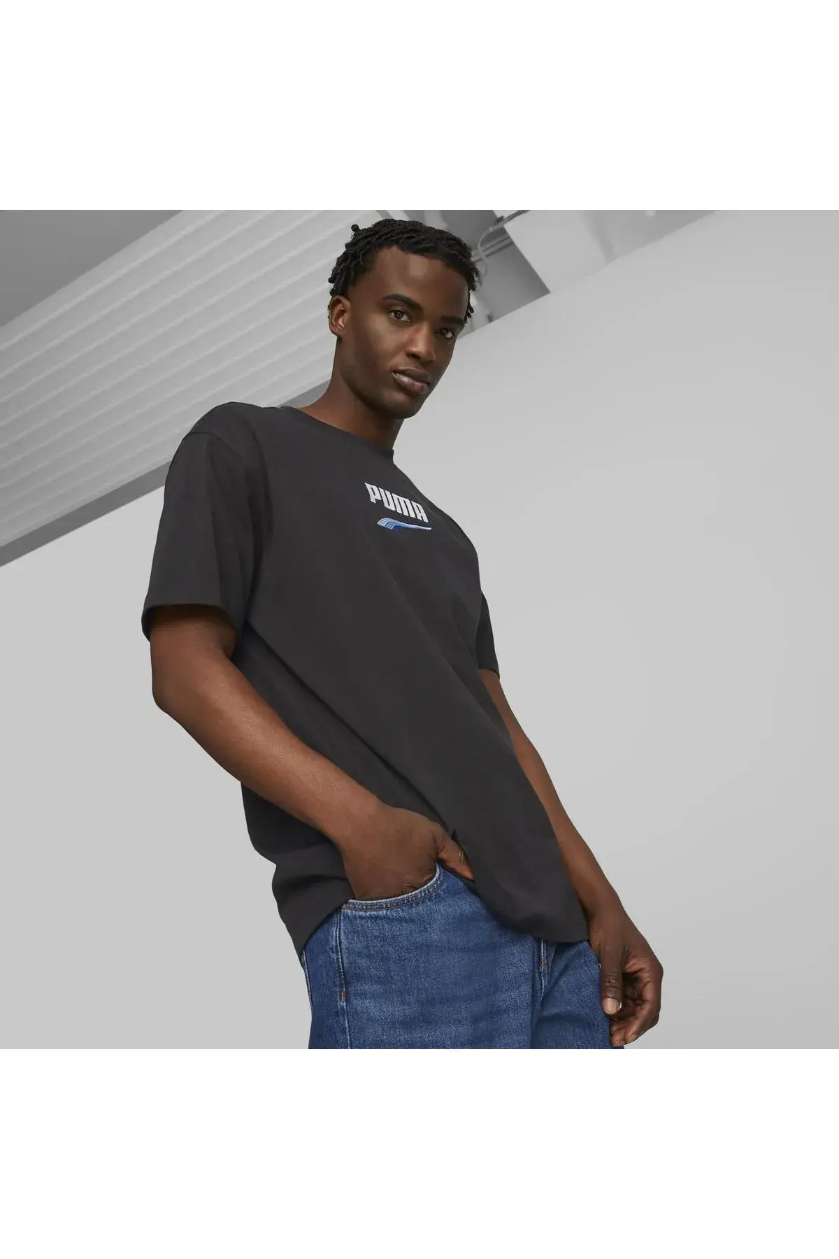 Puma Downtown Logo Tee Siyah Erkek Tişört