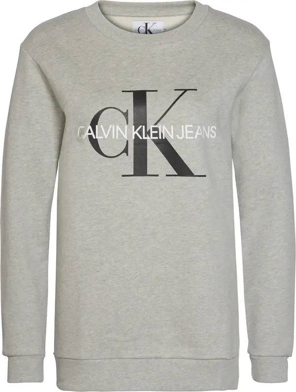 Calvin Klein CORE MONOGRAM LOGO S Kadın Gri Sweatshirt