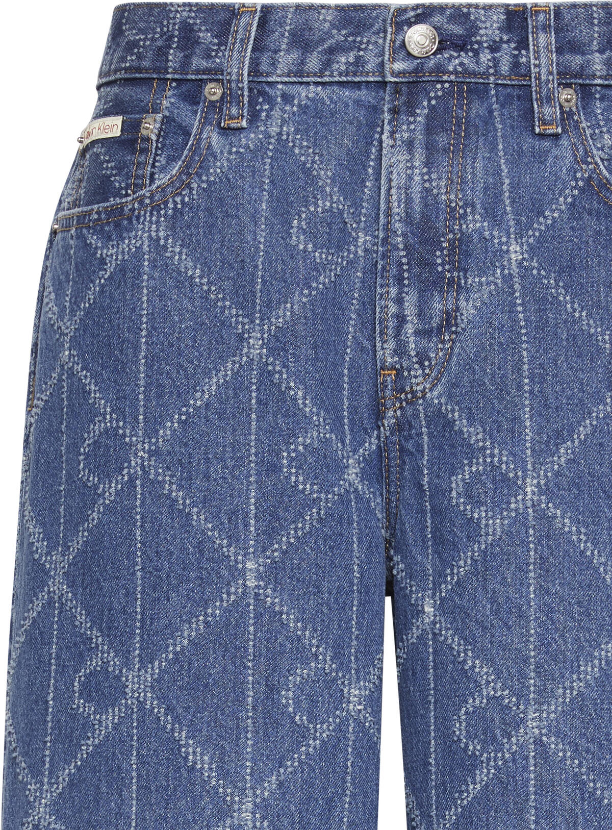 Calvin Klein LOW RISE BAGGY CK ATLANTIC Mavi Kadın Kot Pantolon Calvin Klein LOW RISE BAGGY CK ATLANTIC Mavi Kadın Kot Pantolon