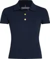 Tommy Hilfiger SLIM GOLD BUTTON POL, C1G Lacivert Kadın T-Shirt & Polo