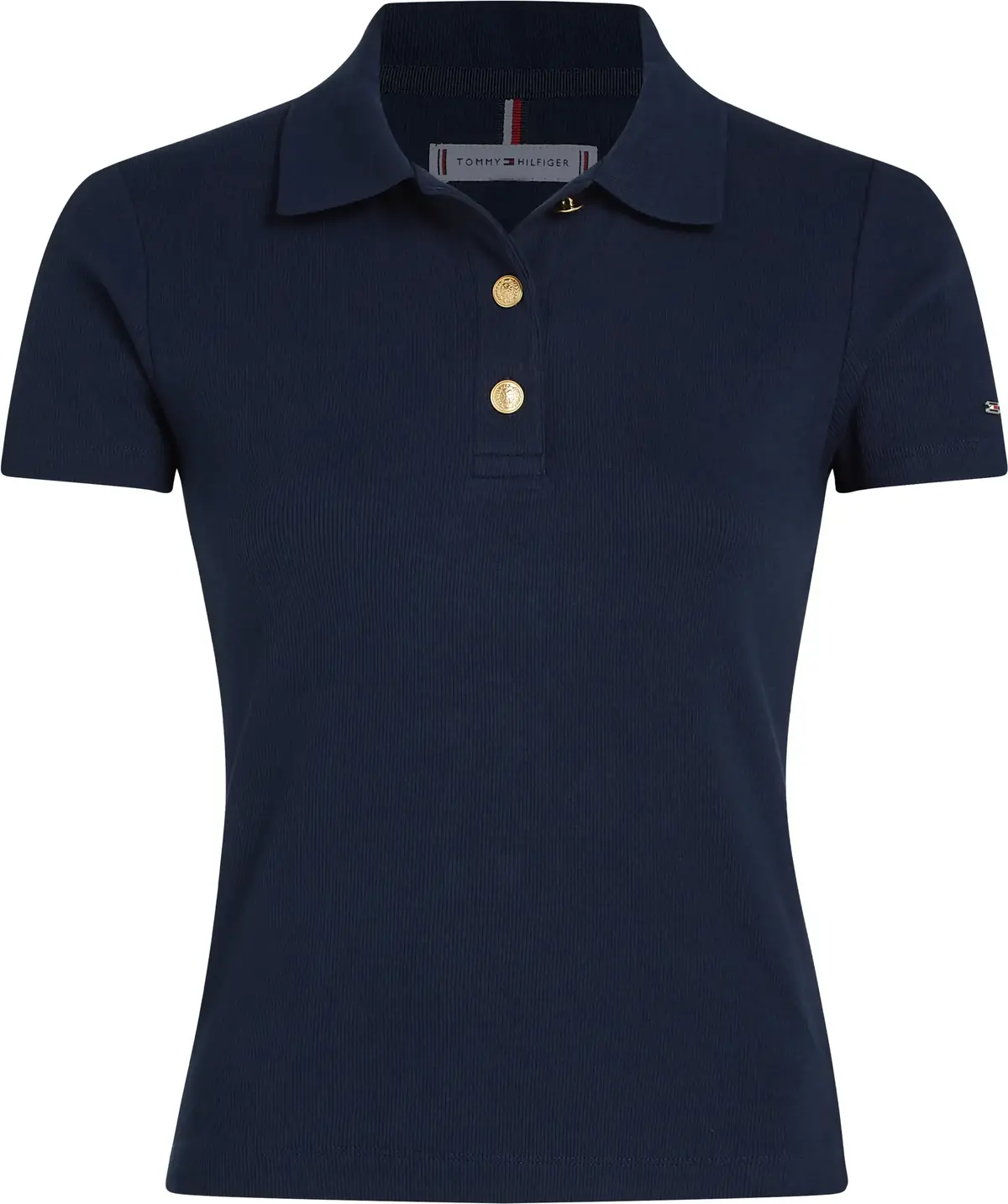 Tommy Hilfiger SLIM GOLD BUTTON POL, C1G Lacivert Kadın T-Shirt & Polo