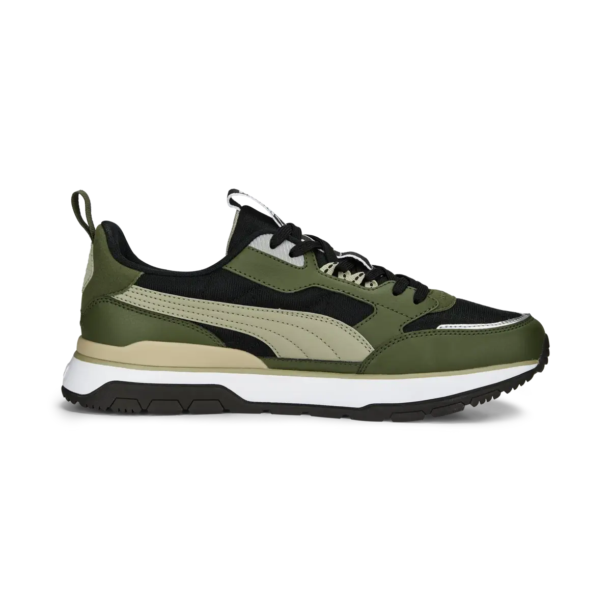 Puma R78 Trek Green Moss-Birch Tree-PUMA Blac Yeşil Unisex Koşu Ayakkabısı