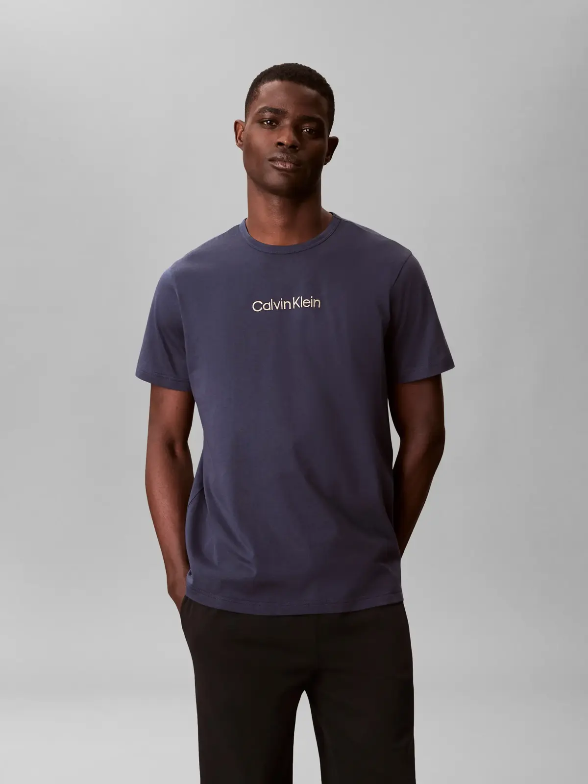 Calvin Klein S/S CREW NECK Lacivert Erkek Tişört