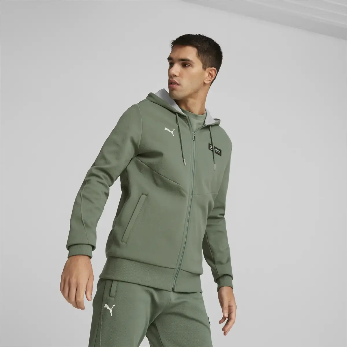Puma MAPF1 Hooded Sweat Jacket Yeşil Erkek Fermuarlı Hoodie