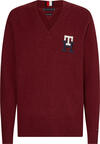 Tommy Hilfiger MONOGRAM WOOL SWEATE Kadın Bordo Kazak