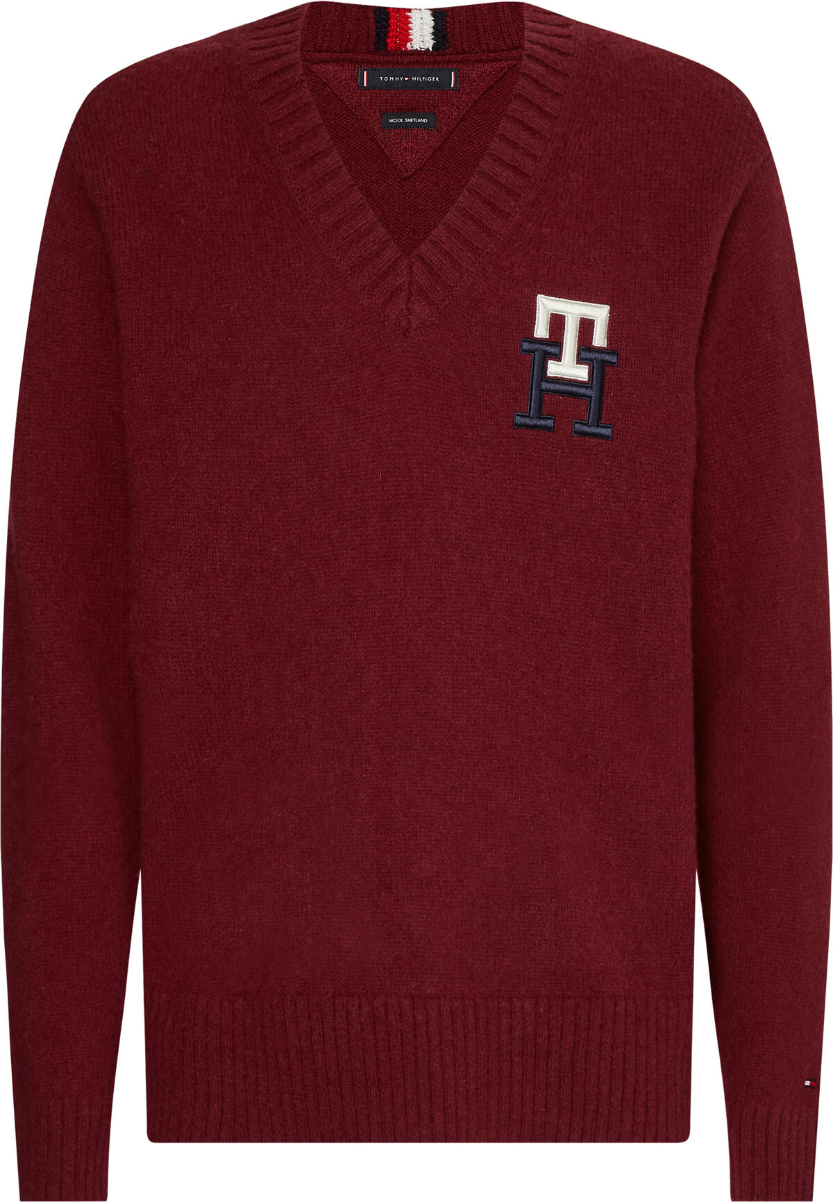 Tommy Hilfiger MONOGRAM WOOL SWEATE Kadın Bordo Kazak