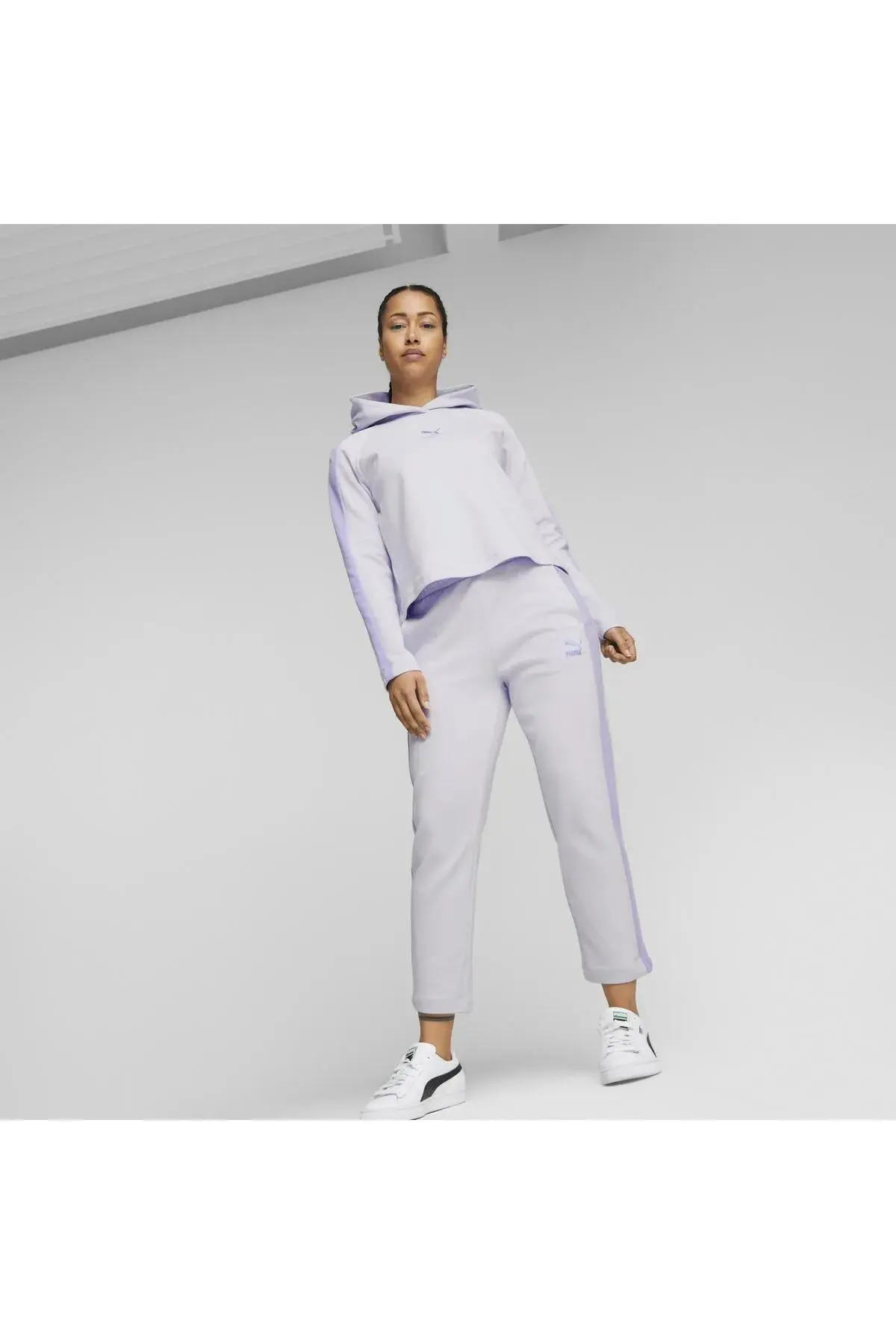 Puma T7 High Waist Pants Spring Mor Kadın Eşofman Altı