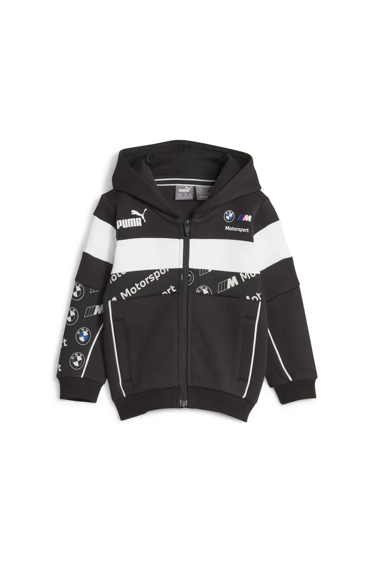 Puma BMW MMS TODDLER SDS Hooded Sweat Jacket Siyah Çocuk Ceket