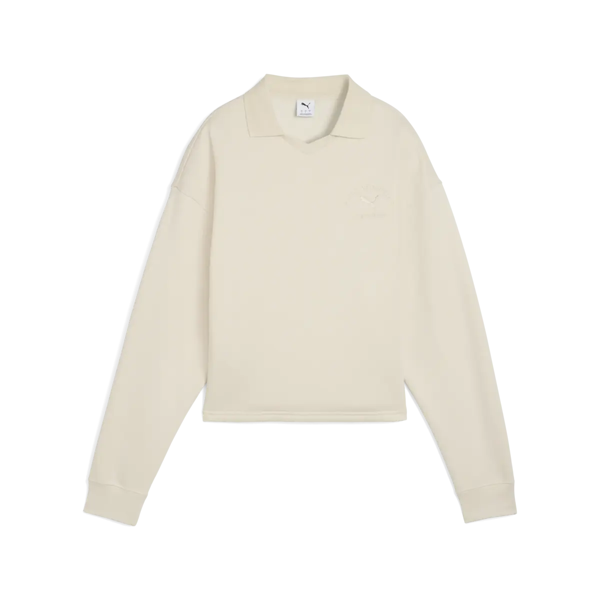 Puma CLASS Comfort Polo Crew Krem Kadın Polo Sweatshirt