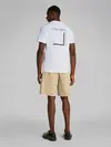 Calvin Klein CP-LINEAR BOX LOGO Beyaz Erkek Tişört