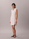 Calvin Klein TENCEL LINEN SL MINI, GNA, XXS Kadın Krem Elbise