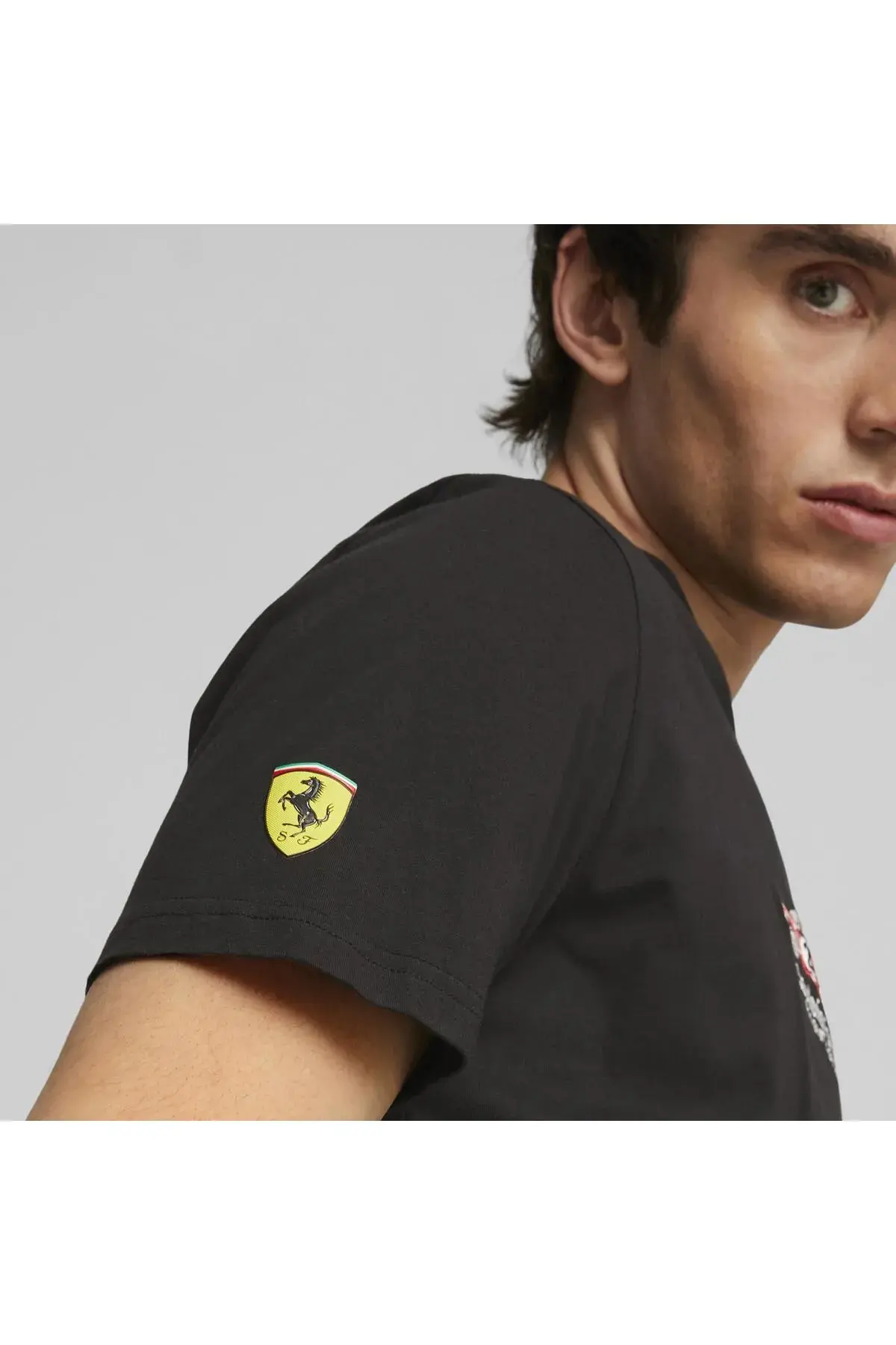 Puma Ferrari Race Graphic Tee 1 Siyah Erkek T-Shirt