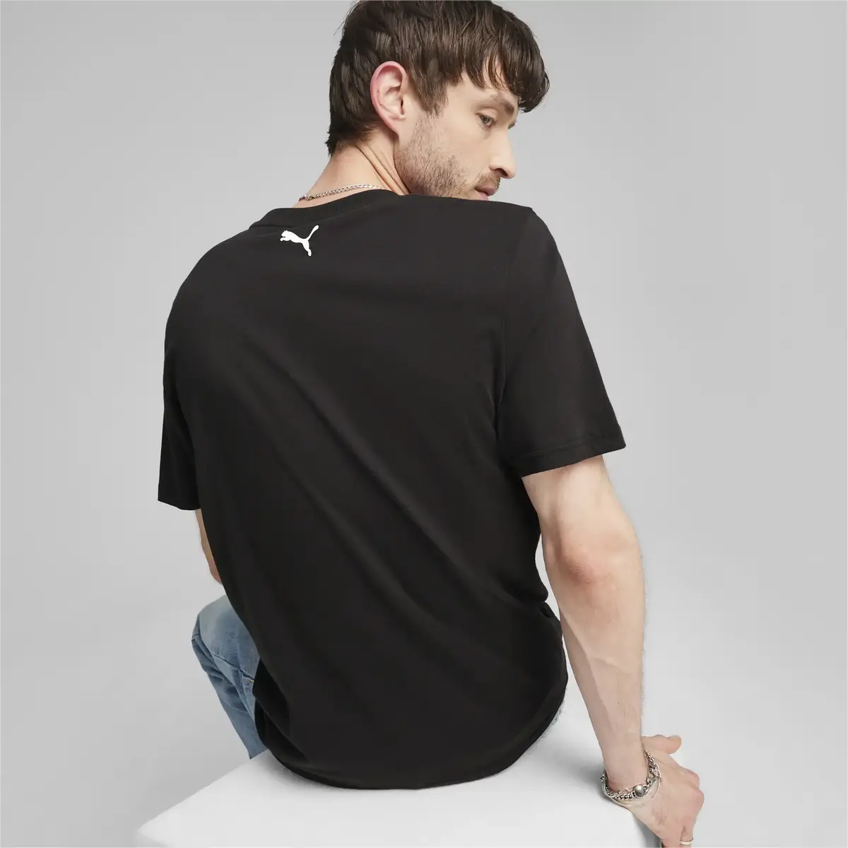 Puma Ferrari Race Big Shld Tonal Siyah Erkek T-Shirt