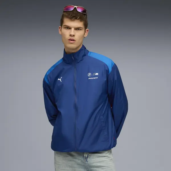 Puma BMW MMS Woven Jacket Mavi Erkek Fermuarlı Ceket