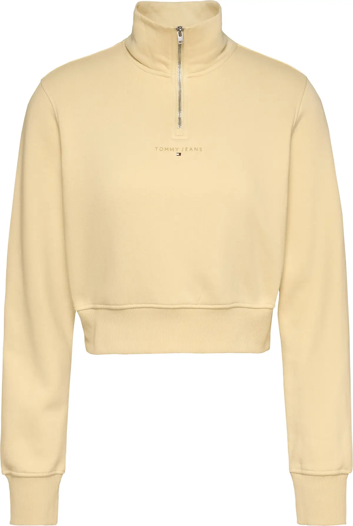Tommy Hilfiger  TJW REG CRP 1/4ZIP T Kadın Bej Sweatshirt
