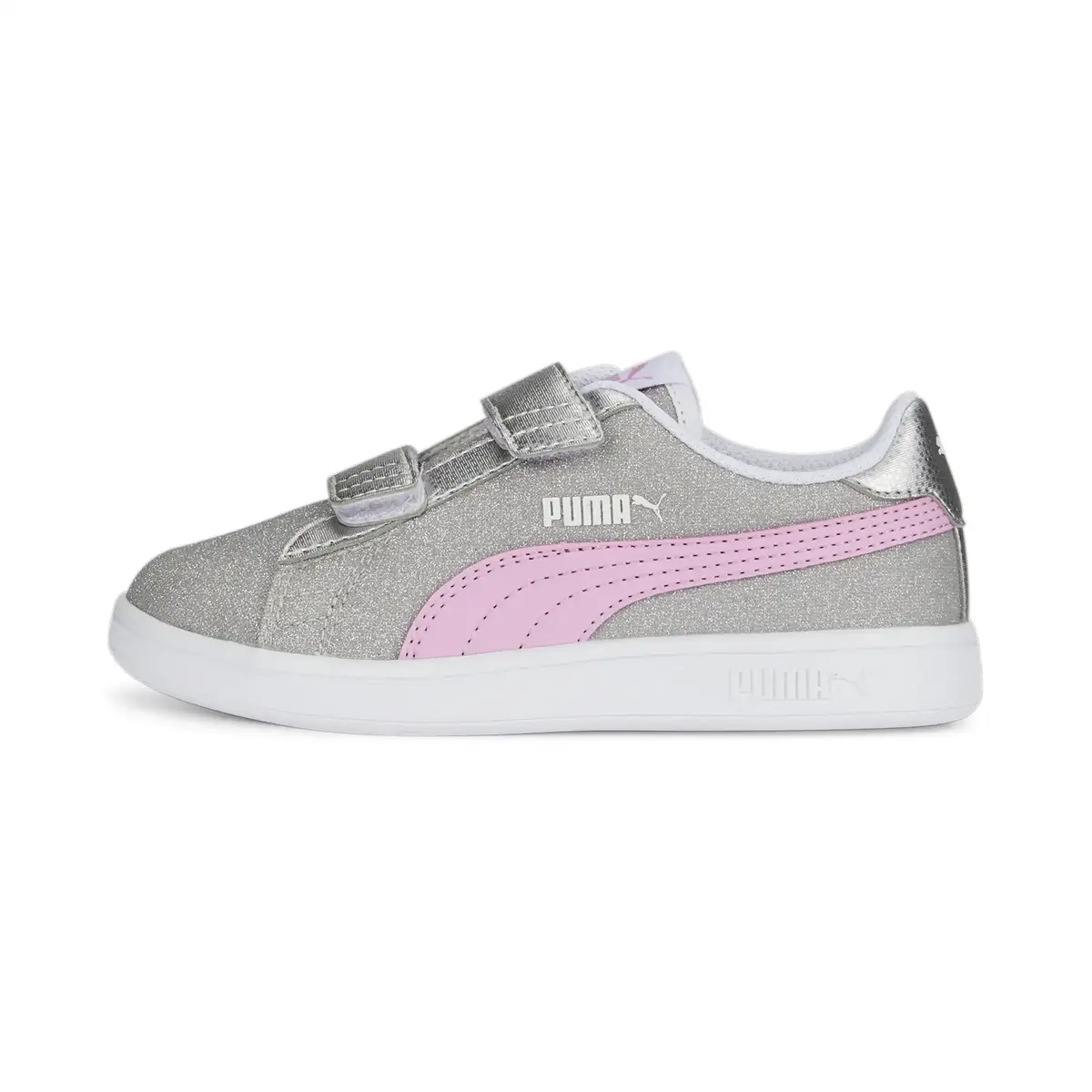 Puma Smash v2 Glitz GlamV PS Gri Çocuk Günlük Spor Ayakkabı