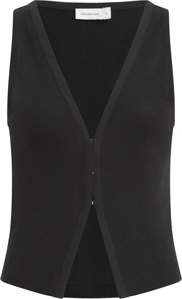 Calvin Klein SOFT TOUCH SLEEVELES, BEH Siyah Kadın T-Shirt & Polo