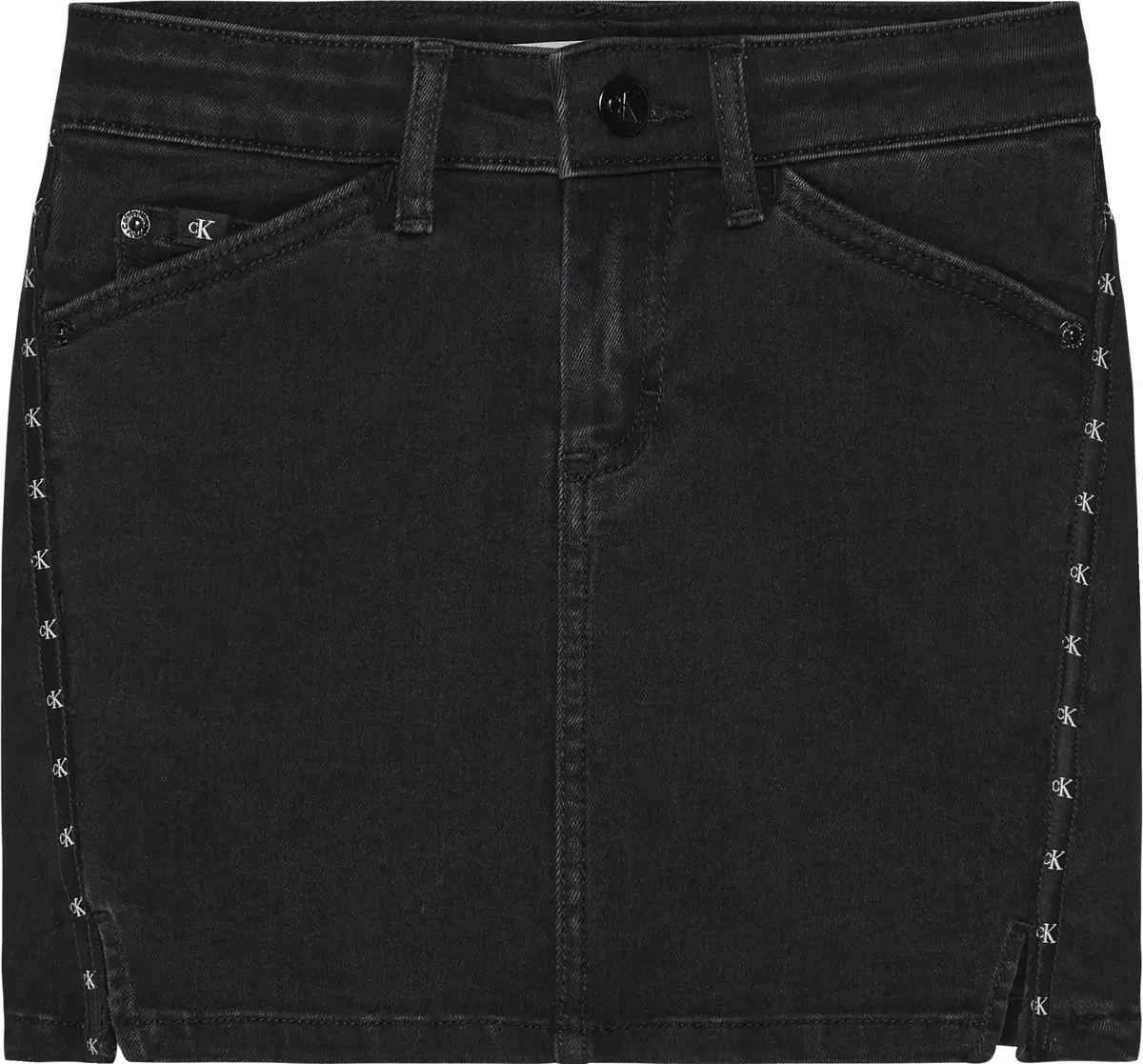 Calvin Klein STRAIGHT SKIRT WASHE Kadın Antrasit Etek