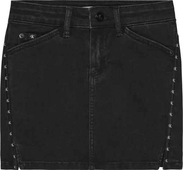 Calvin Klein STRAIGHT SKIRT WASHE Kadın Antrasit Etek