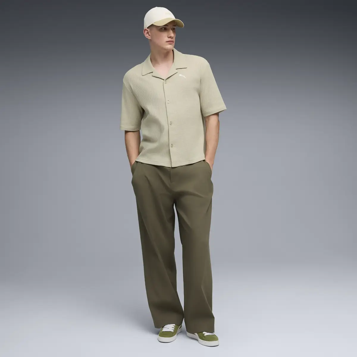 Puma WARDROBE ESS Shirt Bej Erkek T-Shirt