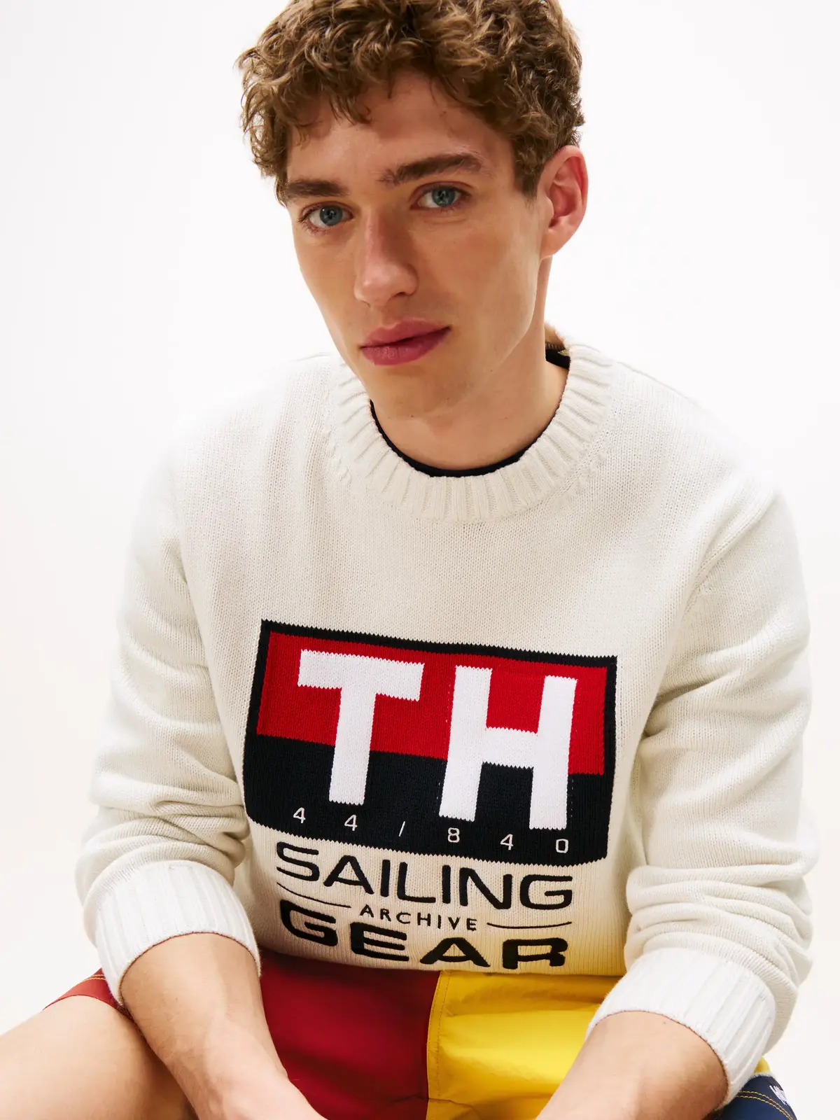 Tommy Hilfiger GI SAILING CREWNECK, YBI Krem Erkek Sweatshirt