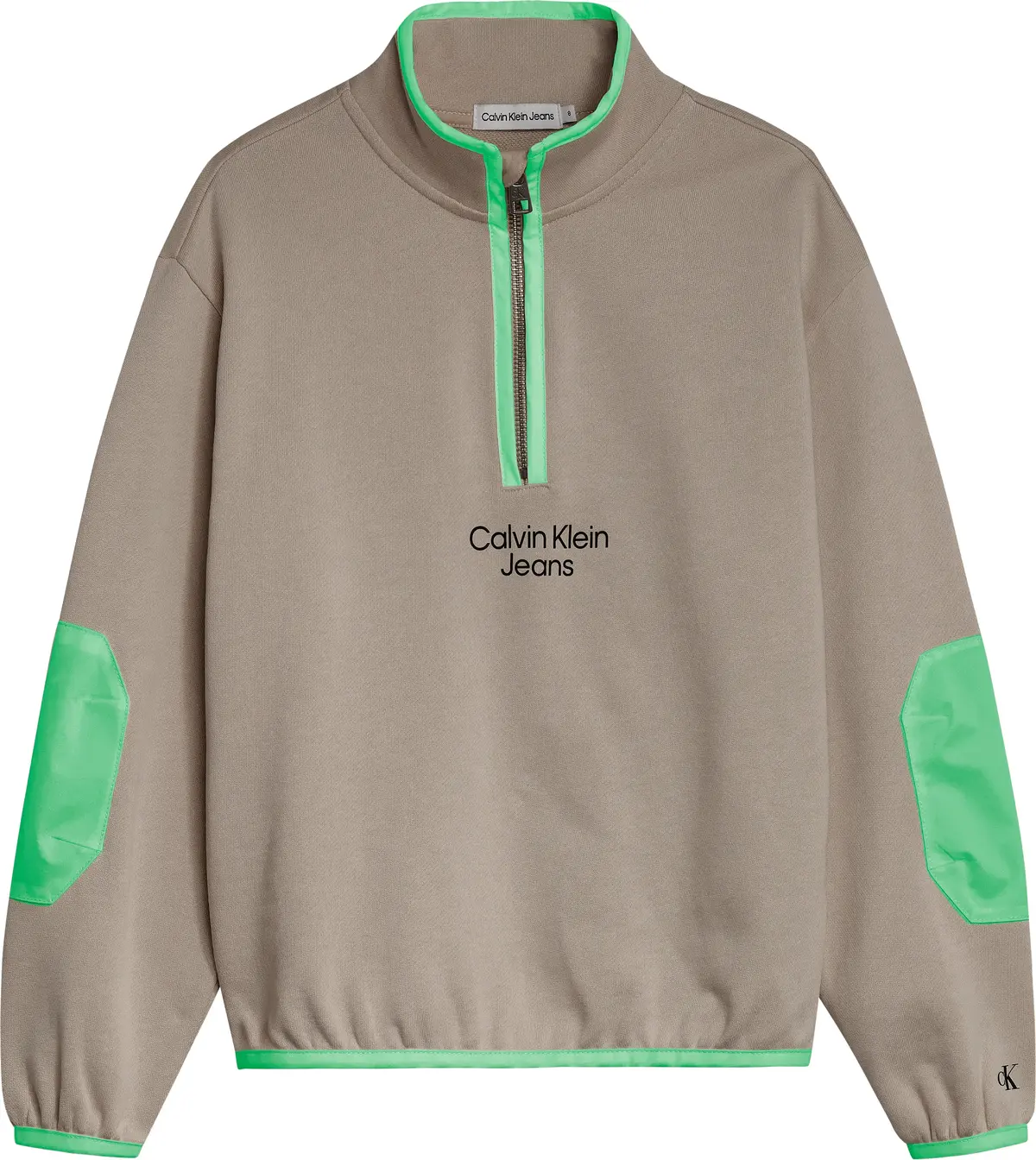 Calvin Klein SOLAR MIX MEDIA ZIP- Erkek Krem Sweatshirt
