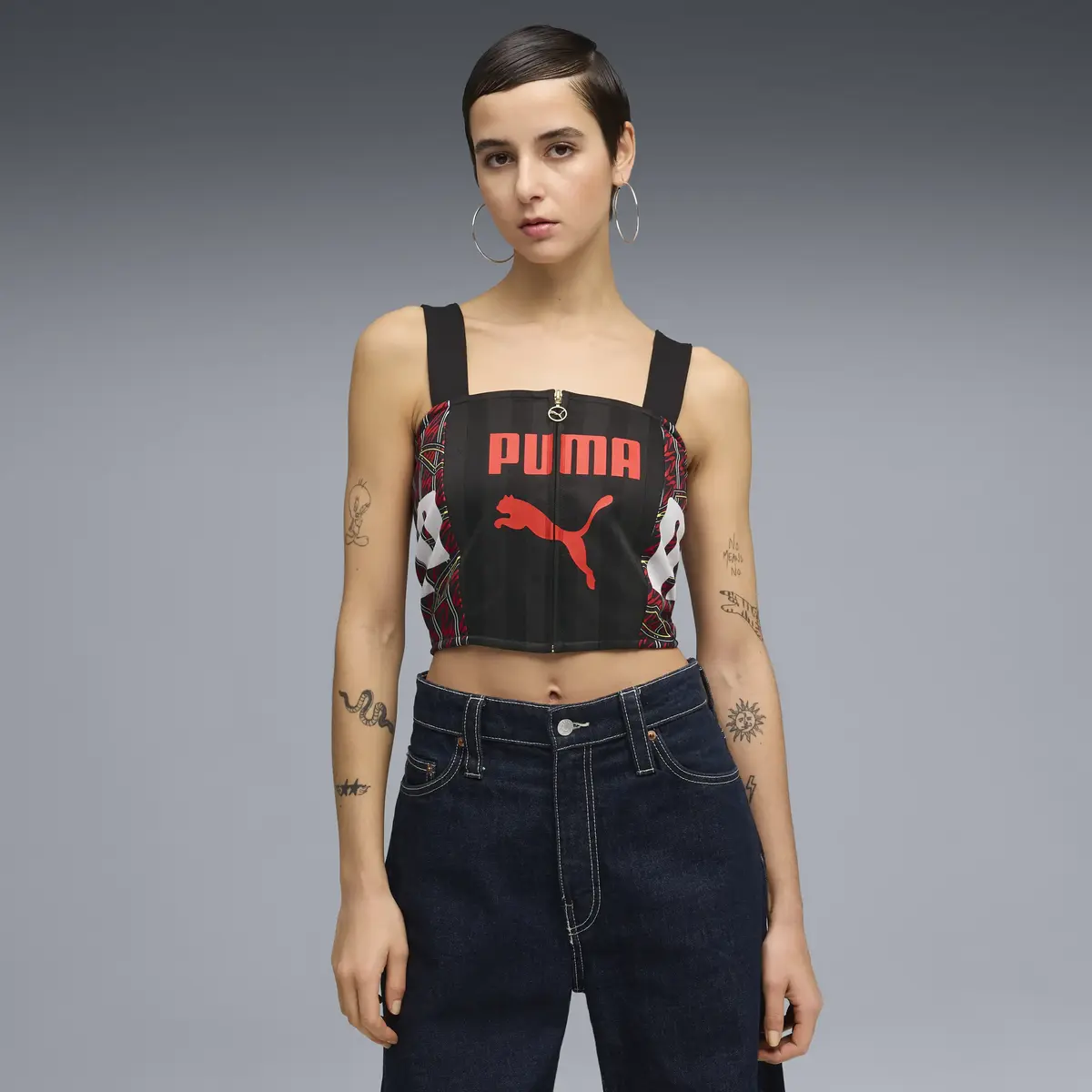 Puma FUTURE.PUMA.ARCHIVE Tank Top Siyah Kadın T-Shirt & Polo