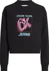 Calvin Klein HYPER REAL CK SWEATS Kadın Siyah Sweatshirt