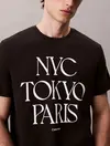 Calvin Klein SS 20S TC FLAGSHIP C, UB1 Siyah Erkek T-Shirt