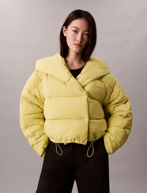 Calvin Klein BLANKET JACKET Yeşil Kadın Mont