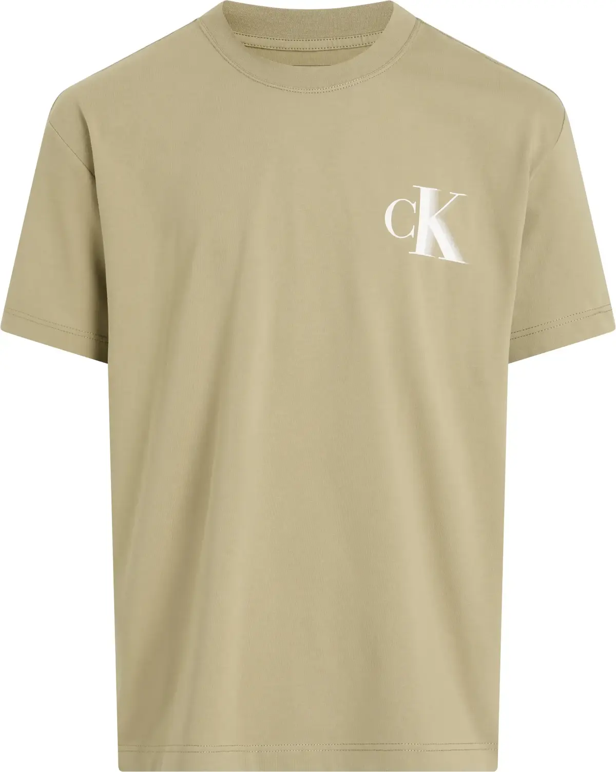 Calvin Klein BOLD CK TEE, HI0 Bej Erkek T-Shirt & Polo