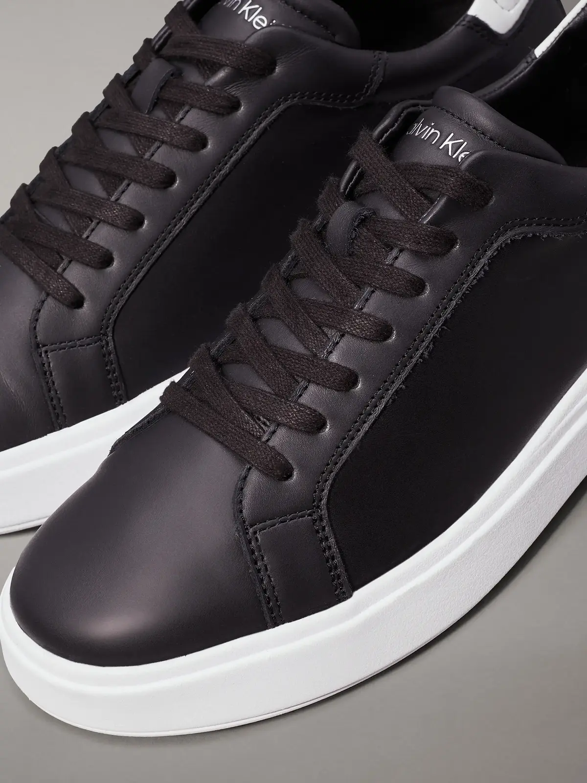 Calvin Klein LOW TOP LACE UP LTH, BEH Siyah Erkek Günlük Spor Ayakkabı