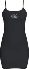 Calvin Klein MONOLOGO STRAPPY DRE, BEH Siyah Kadın Elbise-Etek
