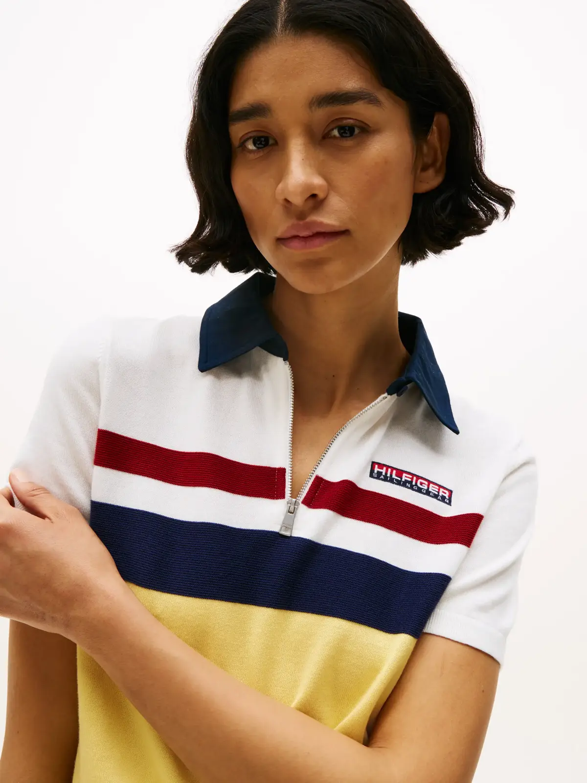 Tommy Hilfiger WSW SAILING POLO, YBL Beyaz Kadın T-Shirt & Polo
