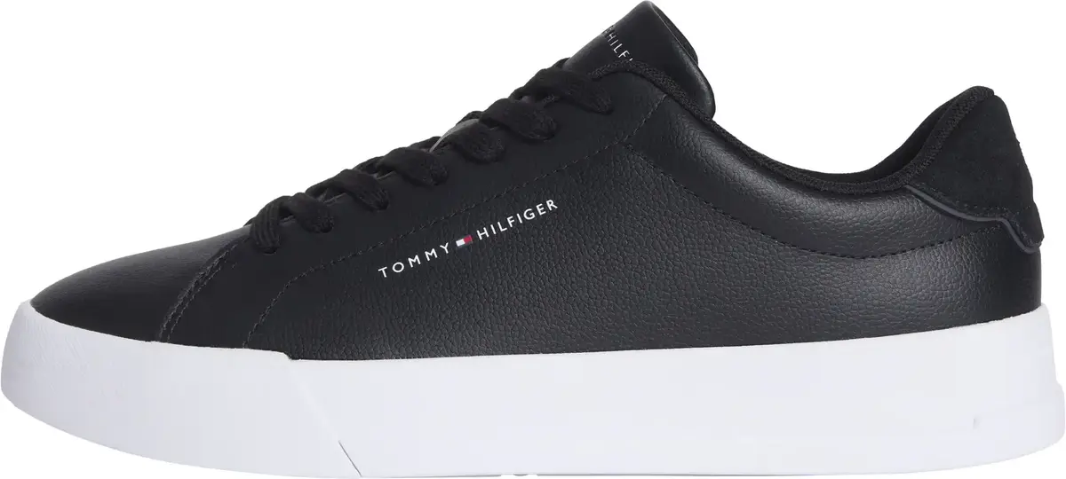 Tommy Hilfiger TH COURT LTH DETAIL, BDS Siyah Erkek Spor Ayakkabı & Sneaker