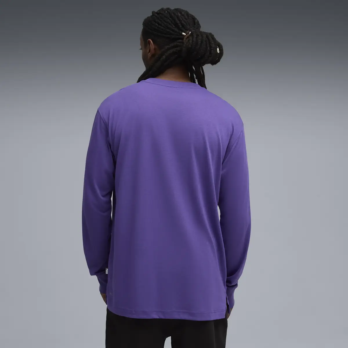 Puma Hoopstel LS Tee Erkek Mor Basketbol Sweatshirt