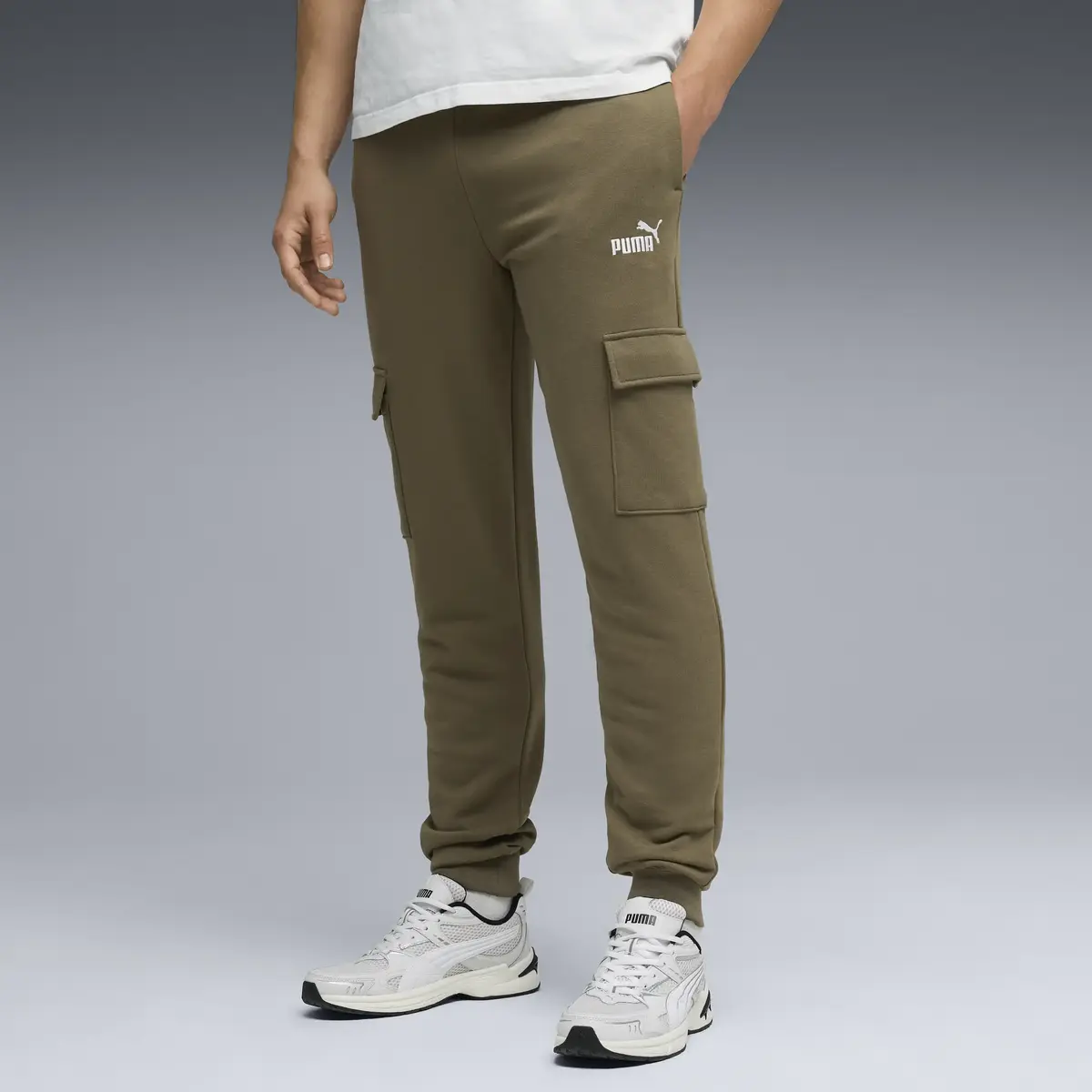 Puma ESS No. 1 Logo Cargo Pants Haki Erkek Kargo Cepli Eşofman Alt
