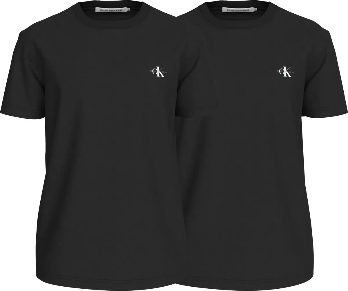 Calvin Klein 2 PACK MONOLOGO T-SH, 0GO Siyah Erkek T-Shirt & Polo