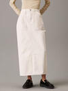 Calvin Klein MAXI SKIRT CARGO POC, 1AA Krem Kadın Etek