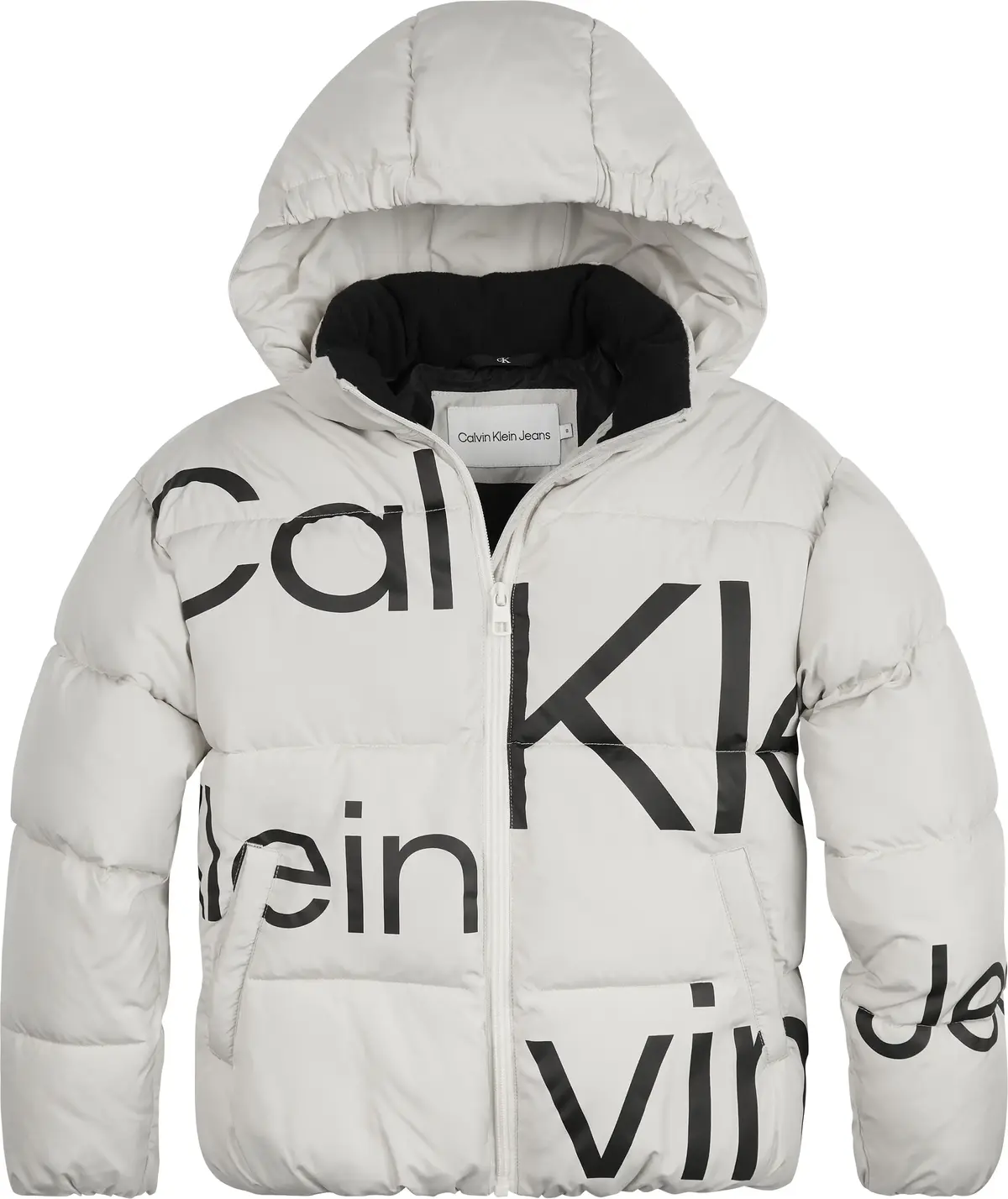 Calvin Klein BOLD INST. LOGO PUFF Kadın Beyaz Şişme Mont