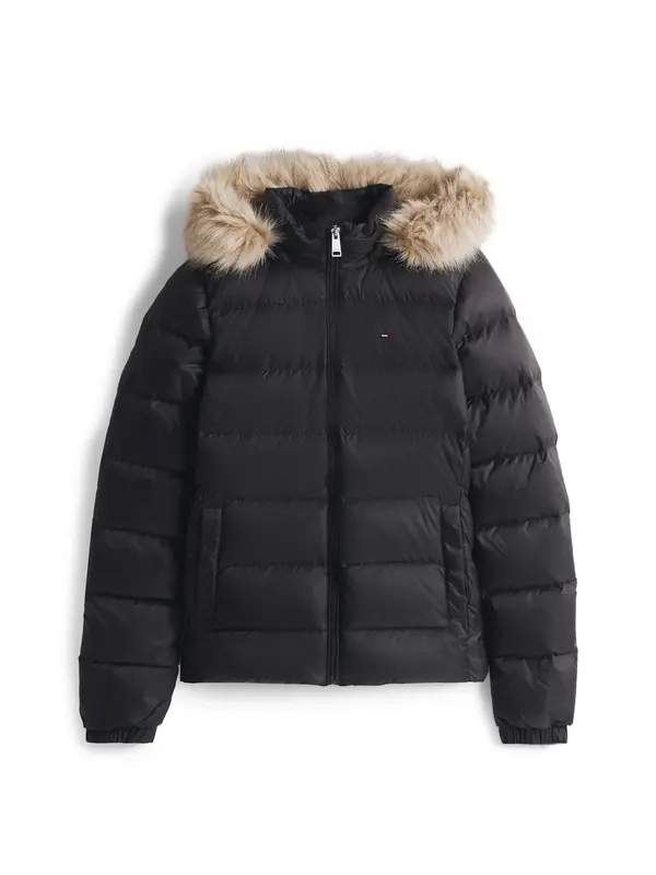 Tommy Hilfiger TJW BASIC HOODED DOW, BDS Siyah Kadın Mont