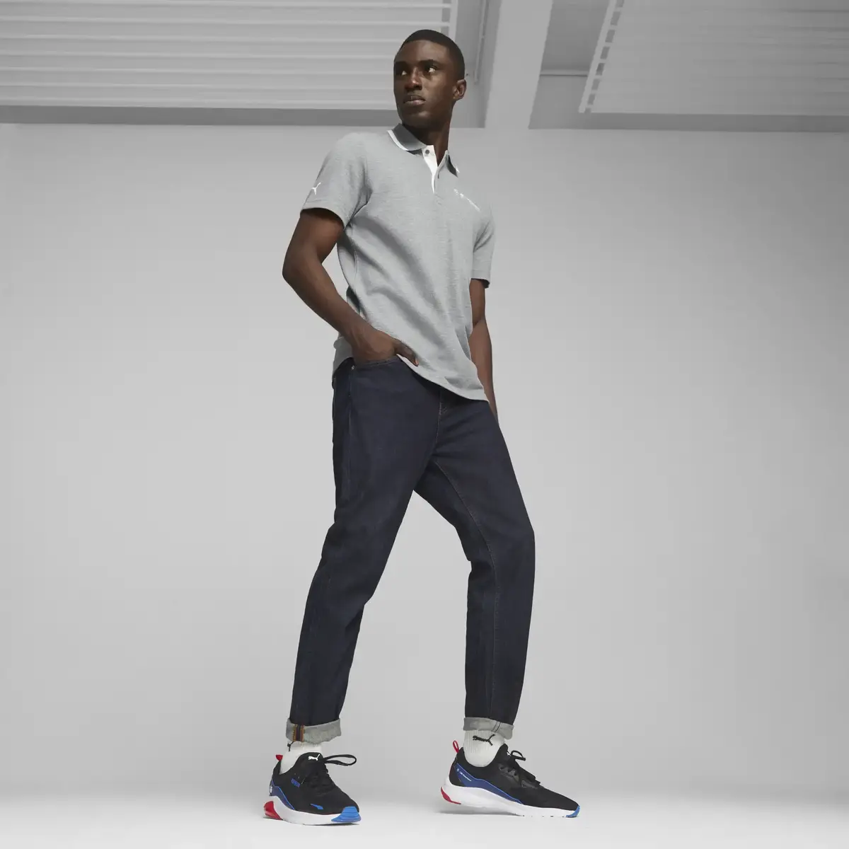 Puma BMW MMS Polo Gri Erkek Polo T-Shirt