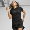 Puma GRAPHICS RUNNING SLOGAN TEE Siyah Kadın T-shirt