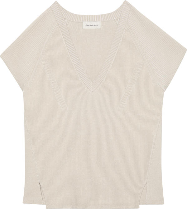 Calvin Klein Snowy Plaited Sleeveless Muscle Kahverengi Kadın Sweatshirt